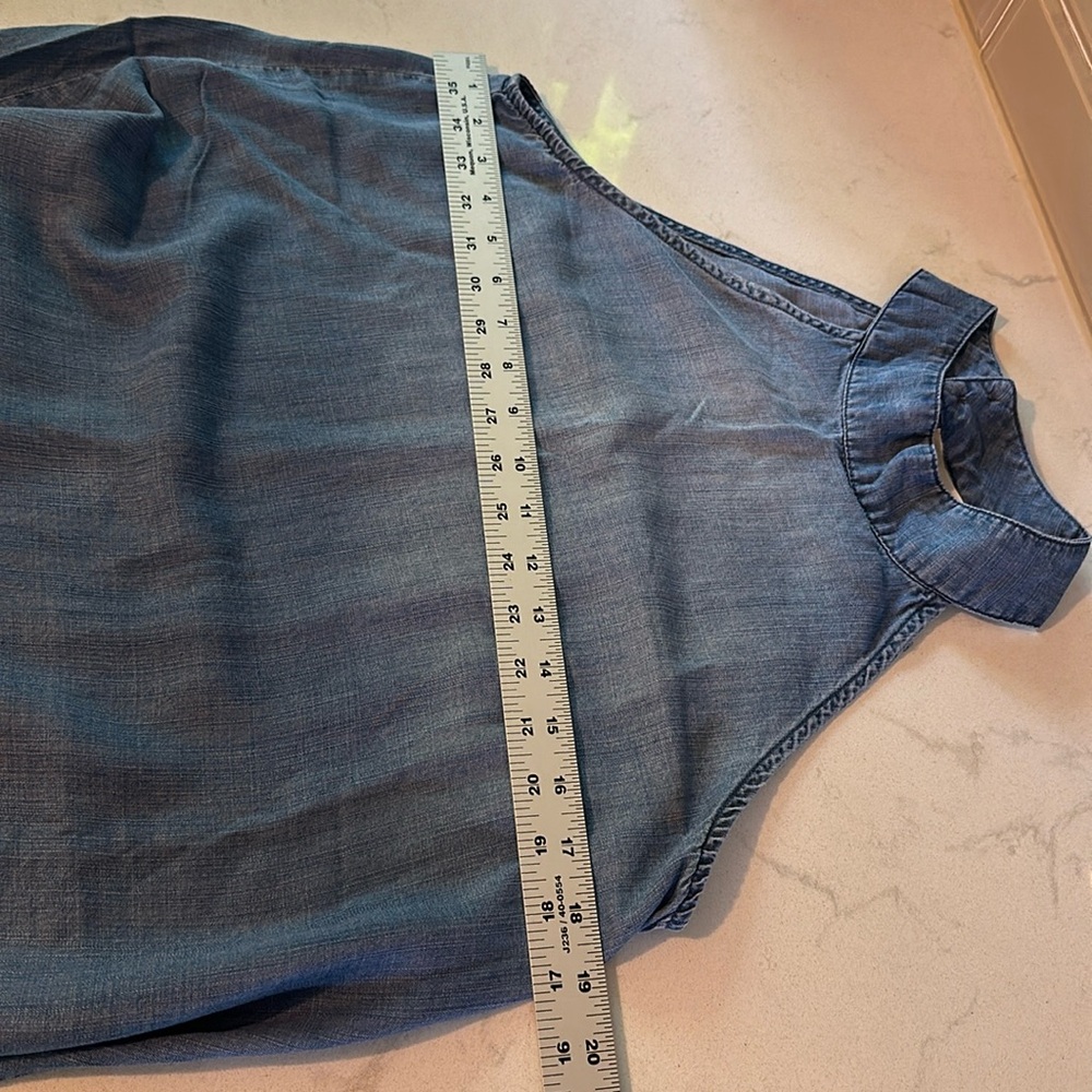 Anthropologie Cloth & Stone‎ Small Chambray swing dress. Size small 100% Lyocell - Picture 6 of 12